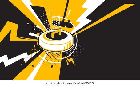 Vector abstract of curling sport background. Sports concept