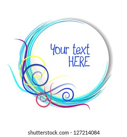 Vector abstract curly colored banner