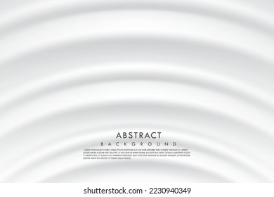 Curva abstracta vectorial fondo de onda suave blanco y gris.