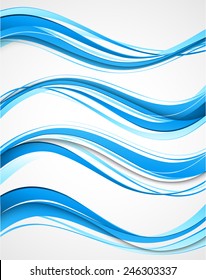 Vector Abstract curved lines background. Template brochure design