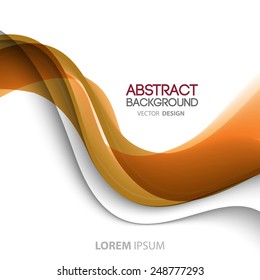 Vector Abstract curved lines background. Template brochure design