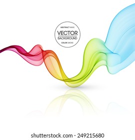 Vector Abstract curved lines background. Template brochure design
