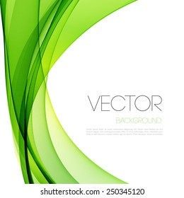 Vector Abstract curved lines background. Template brochure design