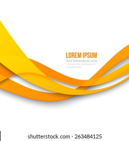 Vector Abstract curved lines background. Template brochure design 