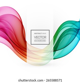 Vector Abstract curved lines background. Template brochure design