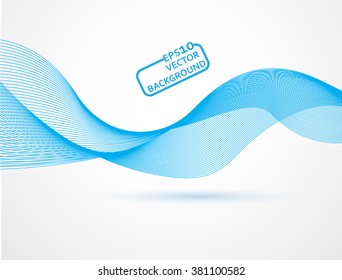Vector Abstract curved lines background. Template design.