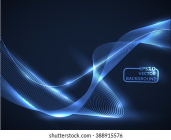 Vector Abstract curved lines background. Template design.