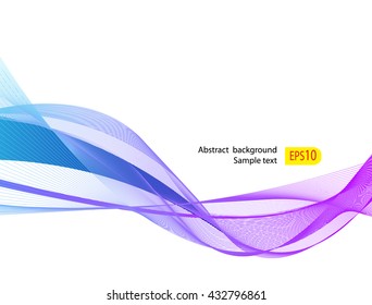 Vector Abstract curved lines background. Template design.