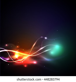 Vector Abstract curved lines background
