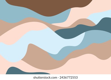 VECTOR ABSTRACT WITH CURVED LINES THEME, LANDSCAPE SUITABLE FOR BACKGROUND