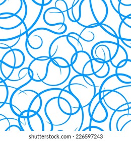 Vector abstract curves seamless pattern