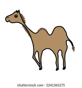 vector abstract cute camel isolate 