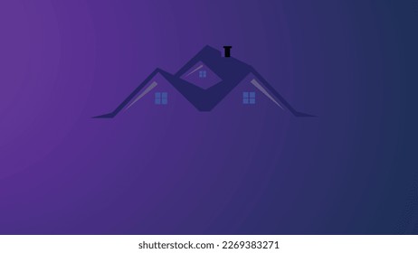 Vector Resumen lindo dibujo de la casa de dibujos animados diseño de los pasos de fondo.