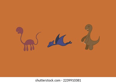 vector abstract cute dinosaur isolate 