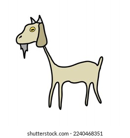 vector abstract cute goat isolate 