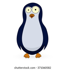Vector abstract cute pinguin on a white background