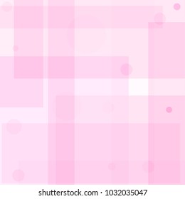 vector abstract cute pink and white backdrop, abstract pink pattern, square and circles texture, vector illustration