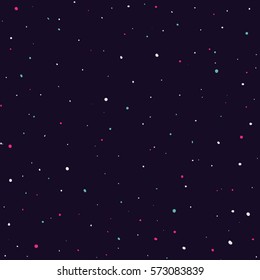 Vector abstract cute seamless pattern with celestial bodies - moons, stars and clouds. Boho chic print hand drawn textile design. Perfect for background, greeting cards. websites, blogs