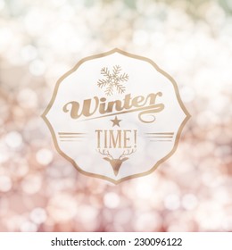 Vector abstract cute winter time background illustration