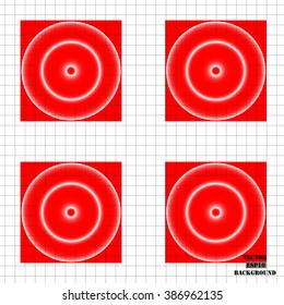 Vector abstract cycle on red square background.