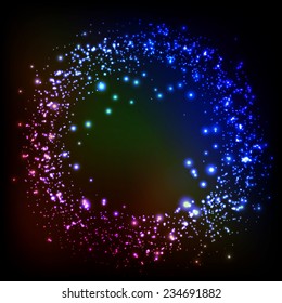 Vector Abstract dark background with color light