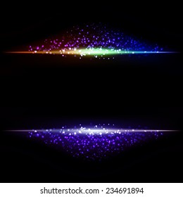 Vector Abstract dark background with color light