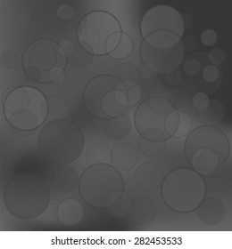 Vector Abstract Dark Background. Grey Circle Texture for Your Design.