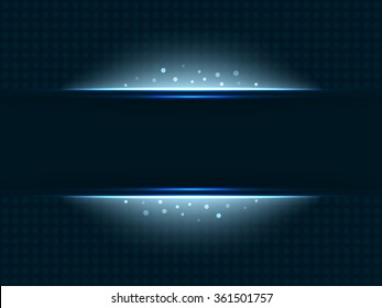 Vector abstract dark blue background with place for your content or creative editing/Glowing lines and glitter.