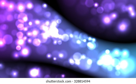 Vector abstract dark blurred lights background. Water drops.