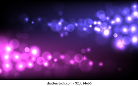 Vector abstract dark blurred lights background. Water drops.