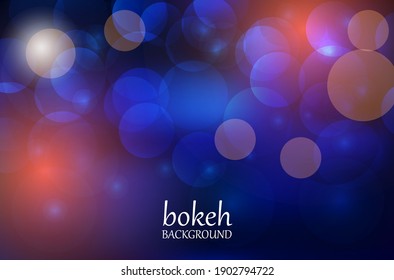 Vector abstract dark bokeh background . Design winter Christmas holiday background with glitter and glitter