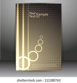 vector abstract dark gold yellow background