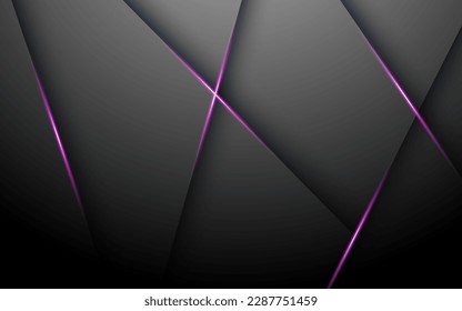Vector abstract dark grey with pink light line and text on blank space for text design modern luxury futuristic background vector illustration