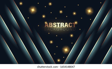 Vector abstract dark luxury background with gold stripes and shadows. perfect for advertisement, card, web, magazine covers, banners, etc.