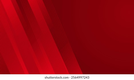 Vector abstract dark red diagonal striped line background with shadow and overlap shape. Modern futuristic background