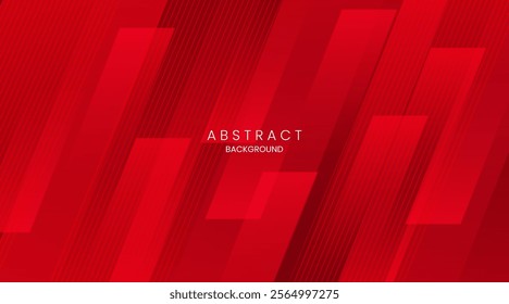 Vector abstract dark red diagonal striped line background with shadow and overlap shape. Modern futuristic background