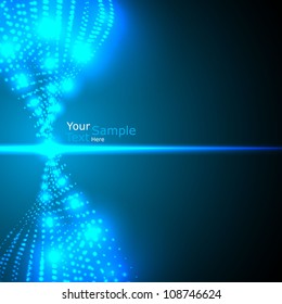 vector abstract dark shiny blue background