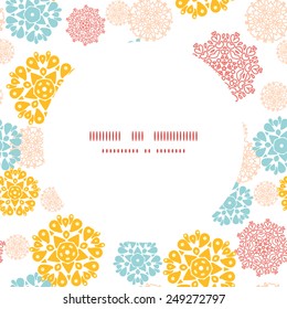 Vector abstract decorative circles stars frame seamless pattern background