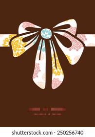 Vector abstract decorative circles stars gift bow silhouette pattern frame