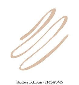 Vector abstract decorative design element. Wavy doodle illustration