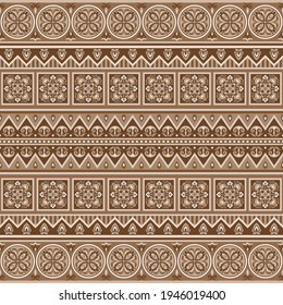 Vector abstract decorative ethnic ornamental illustration. Toned pattern