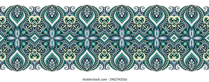 Vector abstract decorative ethnic ornamental illustration. Colorful stripe background