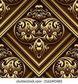 Vector abstract decorative ethnic ornamental seamless pattern. Colorful gradient tile background