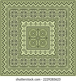 Vector abstract decorative ethnic ornamental illustration. Toned napkin