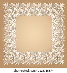 Vector abstract decorative floral ethnic  ornamental illustration. Vintage border