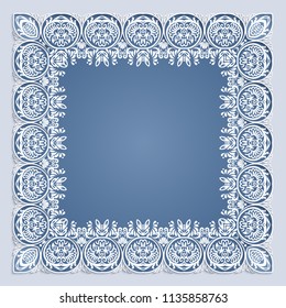 Vector abstract decorative floral ethnic  ornamental illustration. Vintage border