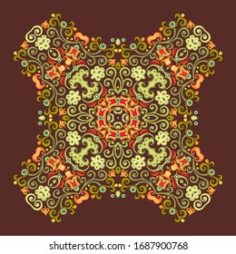 Vector abstracto decorativo floral ilustración ornamental