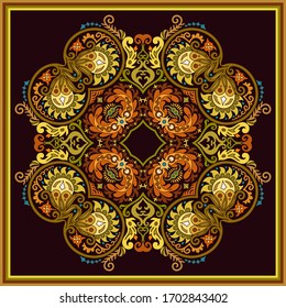 Vector abstract decorative floral ethnic ornamental illustration