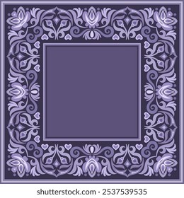 Vetor abstrato floral decorativo ilustração étnica ornamental. Plano de fundo quadrado