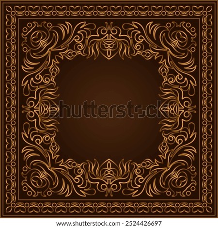 Vector abstract decorative floral ethnic ornamental illustration